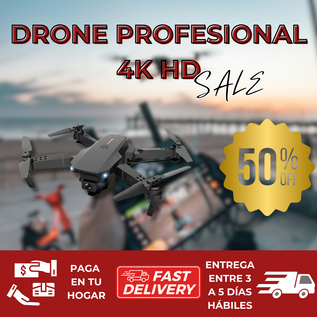 ¡SUPER OFERTA NAVIDEÑA!🎅🏻Drone Profesional 4K HD +ENVIO GRATIS (🎁🎄)