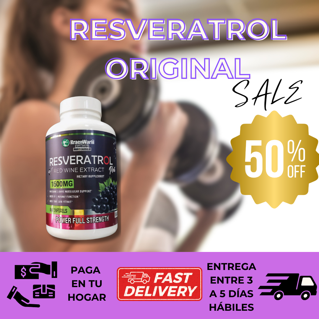 ¡Oferta Exclusiva!💣Resveratrol® ORIGINAL: (DOSIS PARA 1 MES) Recupera tu energía y enfrenta el día con fuerza +ENVIO GRATIS (🚚🎁)