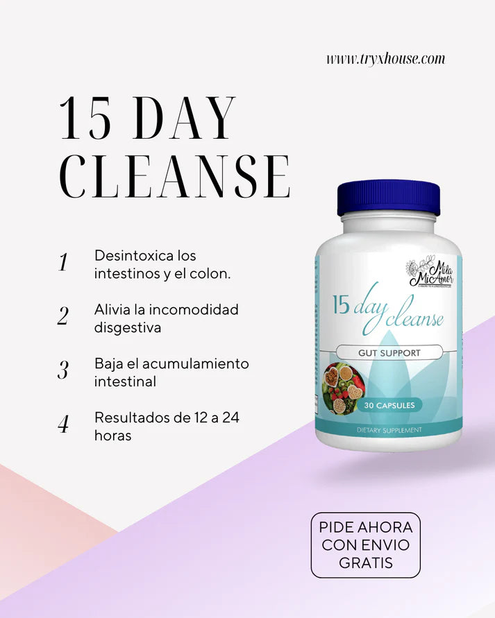 🌟 DAY CLEANSE™: Limpieza de 15 días para un intestino sano y ligero 😱✅